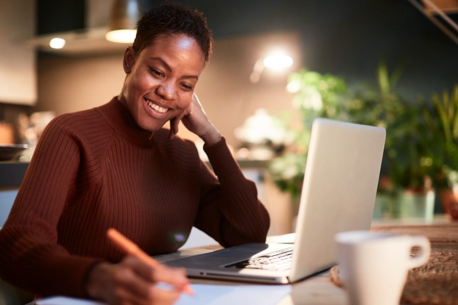 woman-writing-document