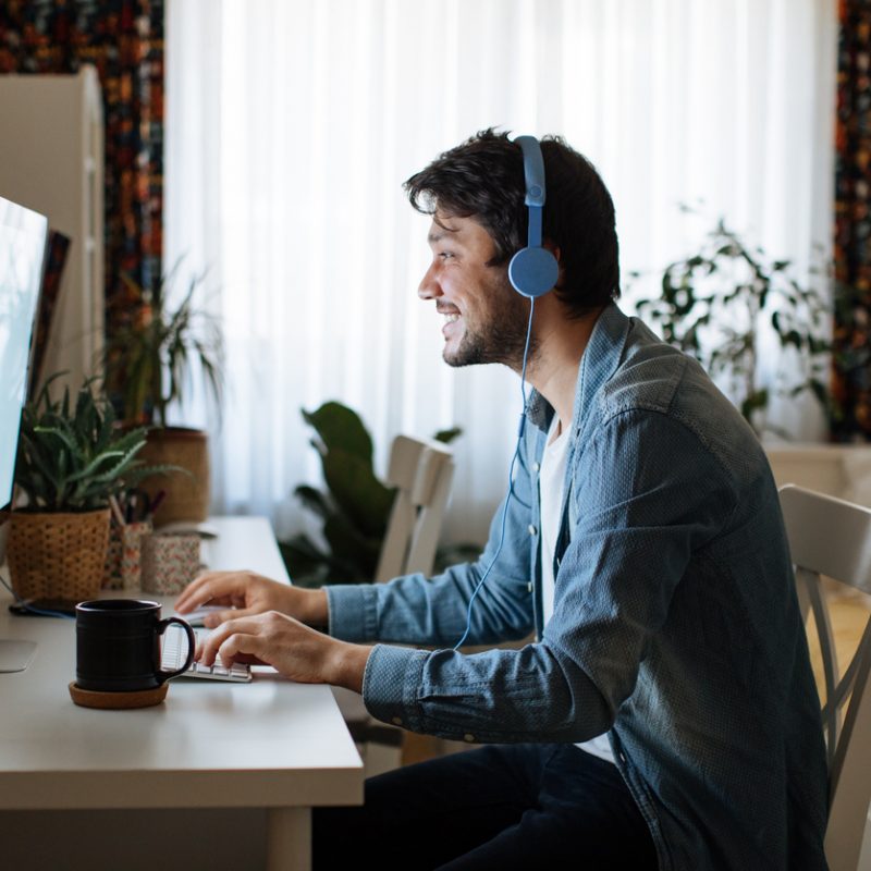 man-working-home-computer