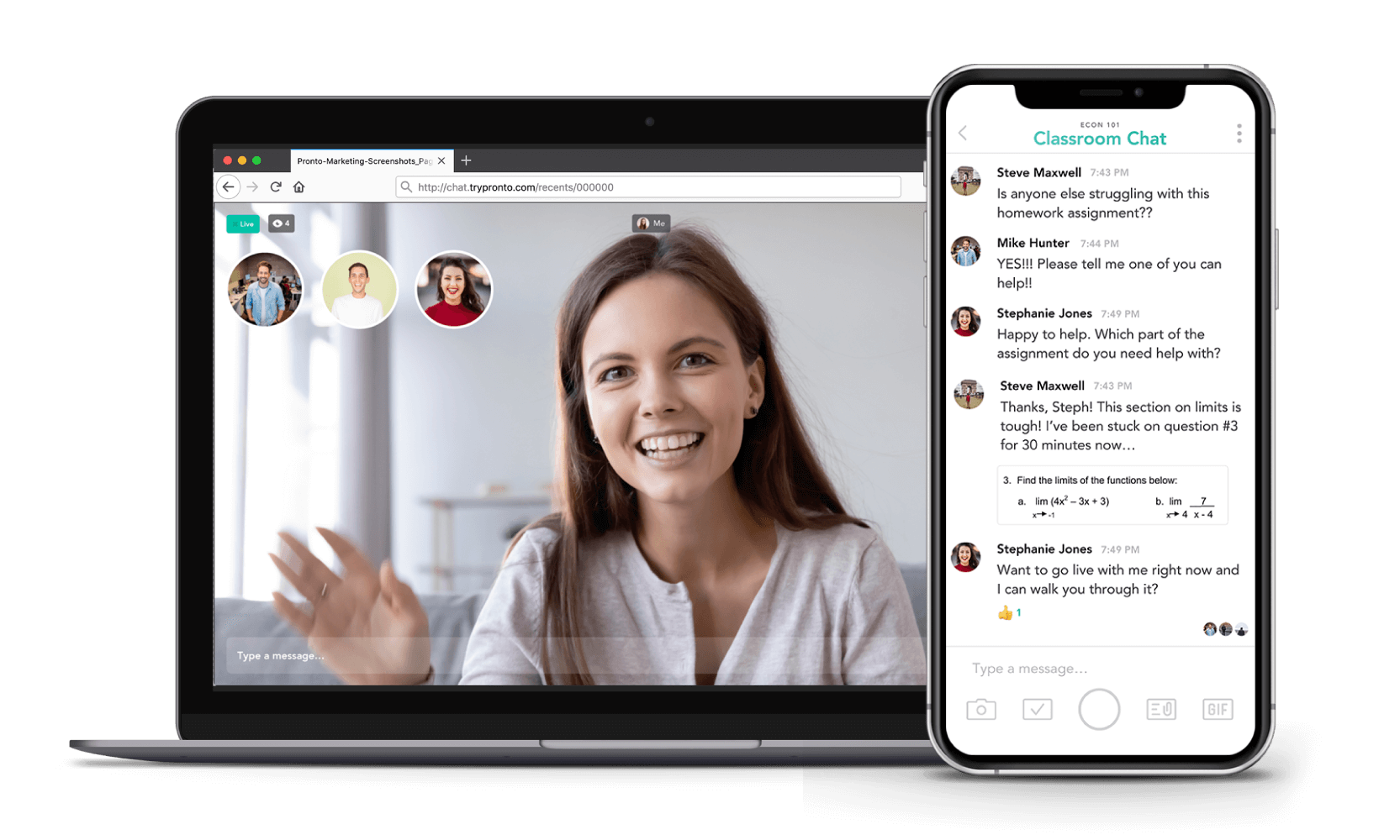 ProntoApp-Features-Realtime-Video-Chat-1000px • Pronto